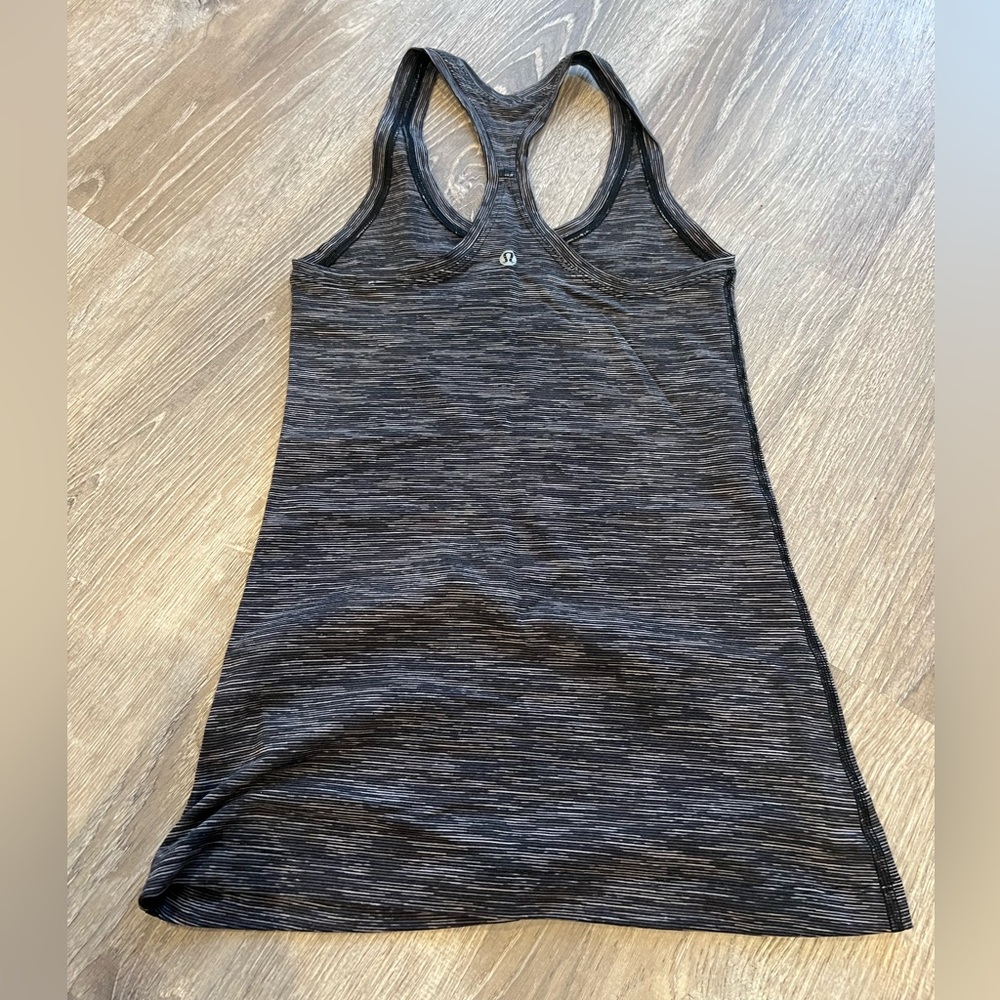 Lululemon black/white/gray racerback tank top